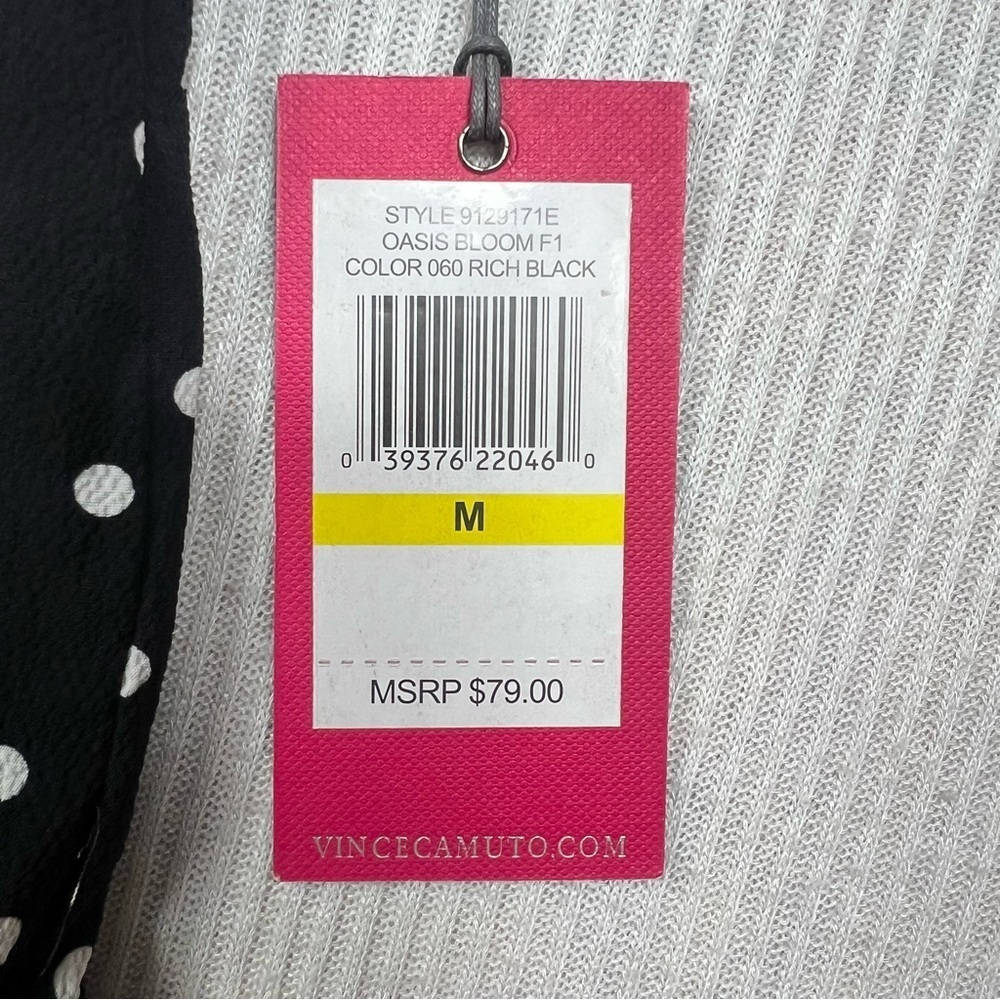 Vince Camuto NWT Popover Blouse Women’s Size Medium Polka Dot - Picture 5 of 10